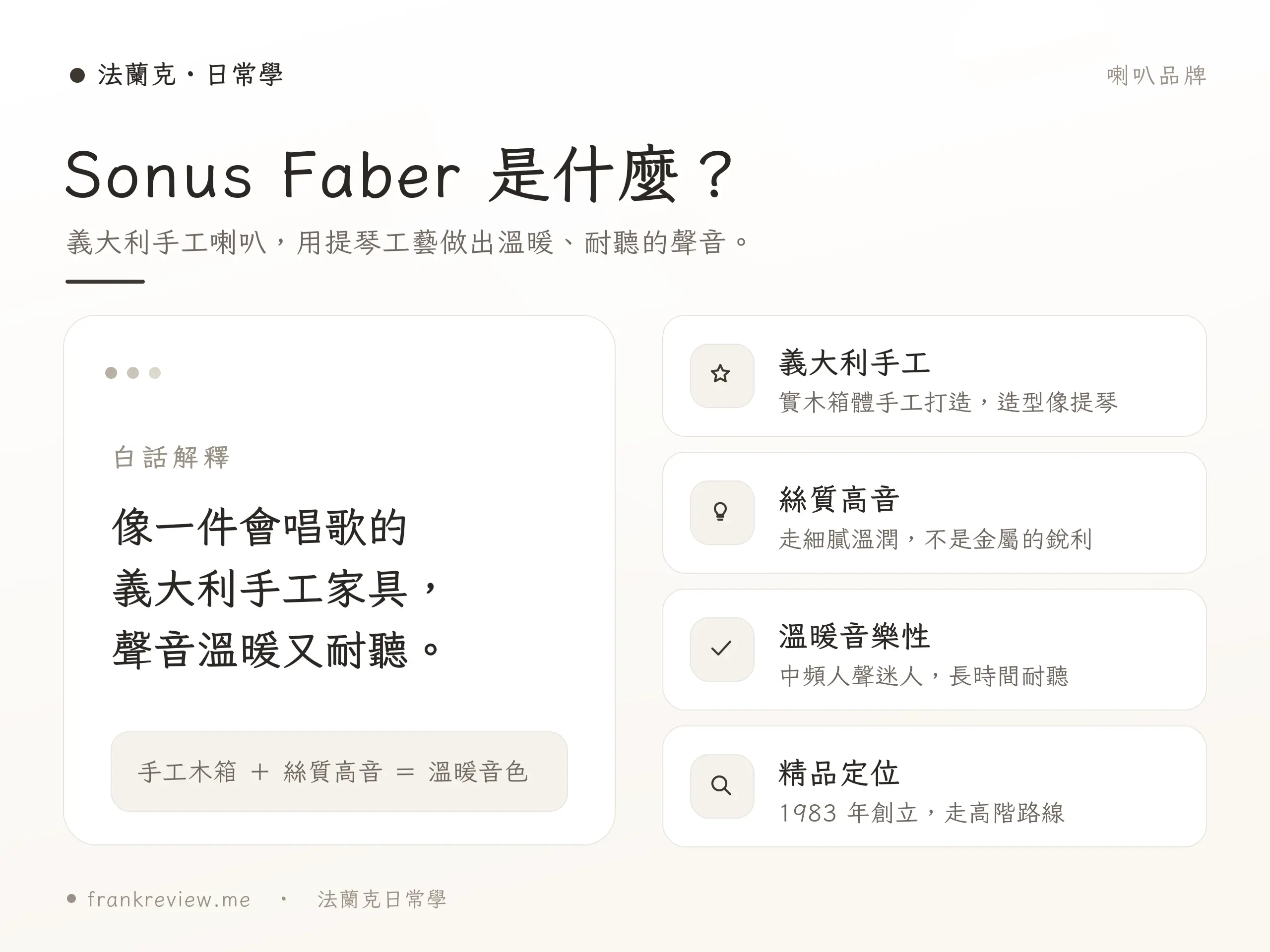 Sonus Faber 喇叭概念示意