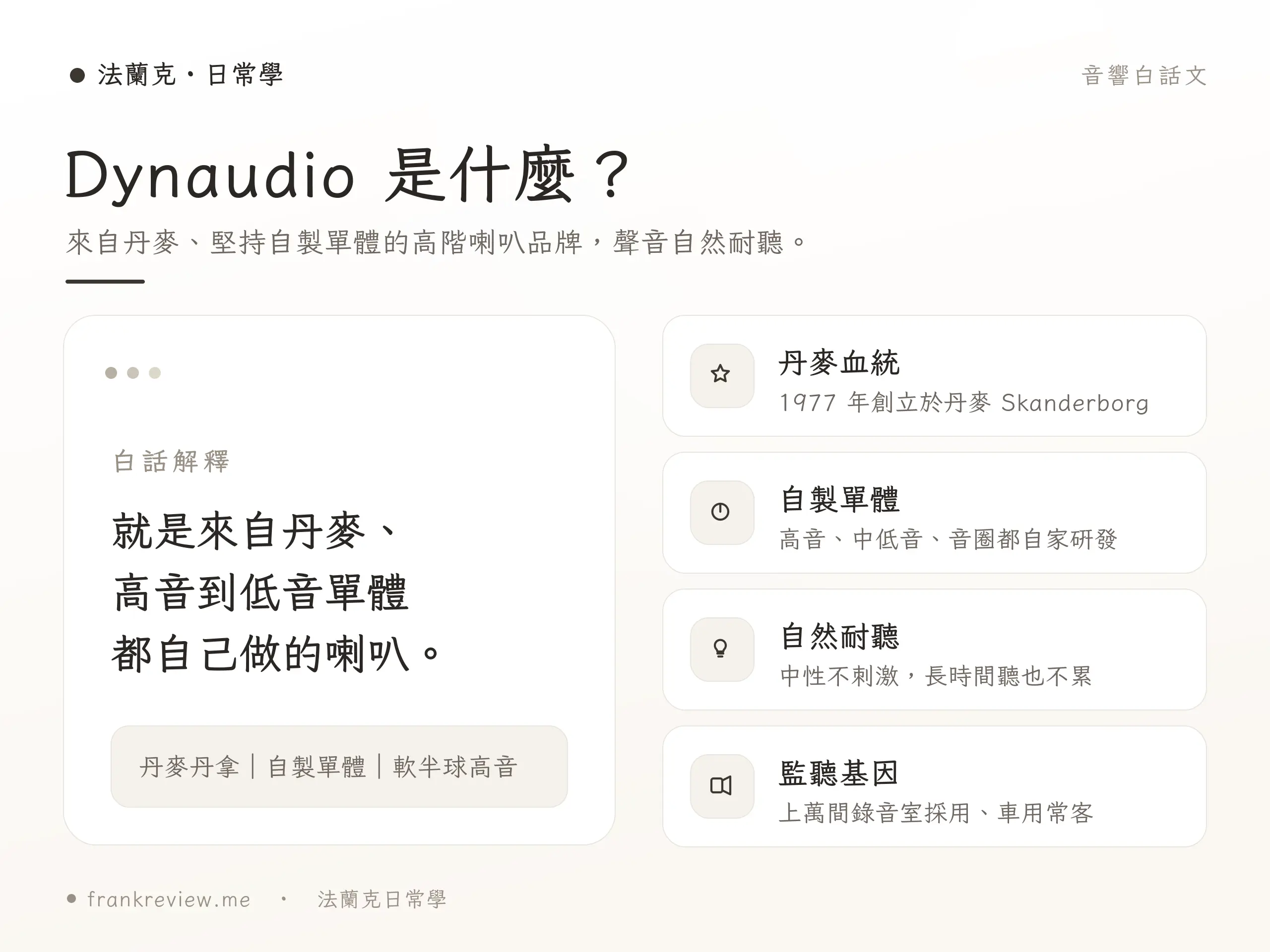 Dynaudio 喇叭概念示意
