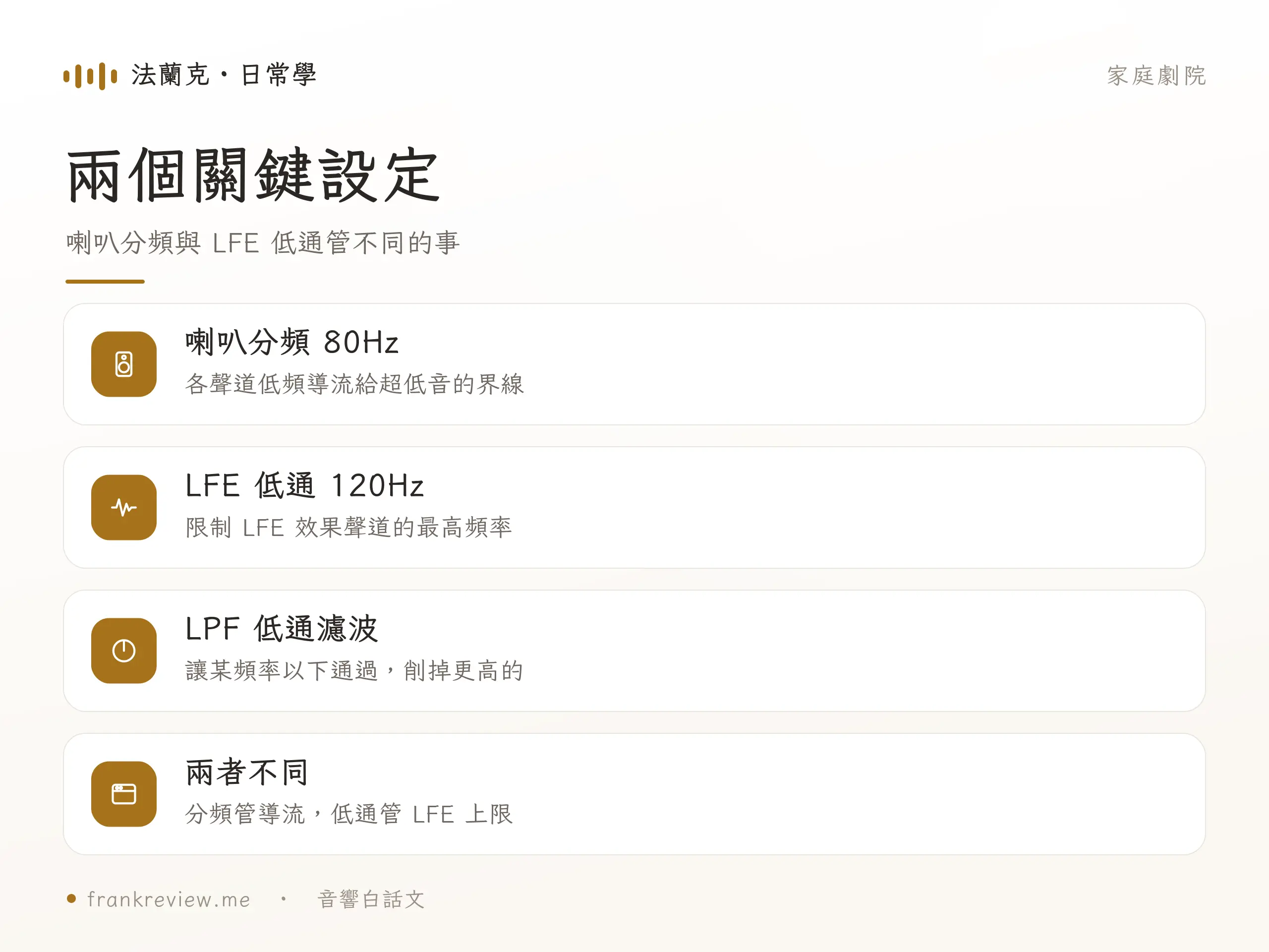 分頻點與低頻管理 重點對照