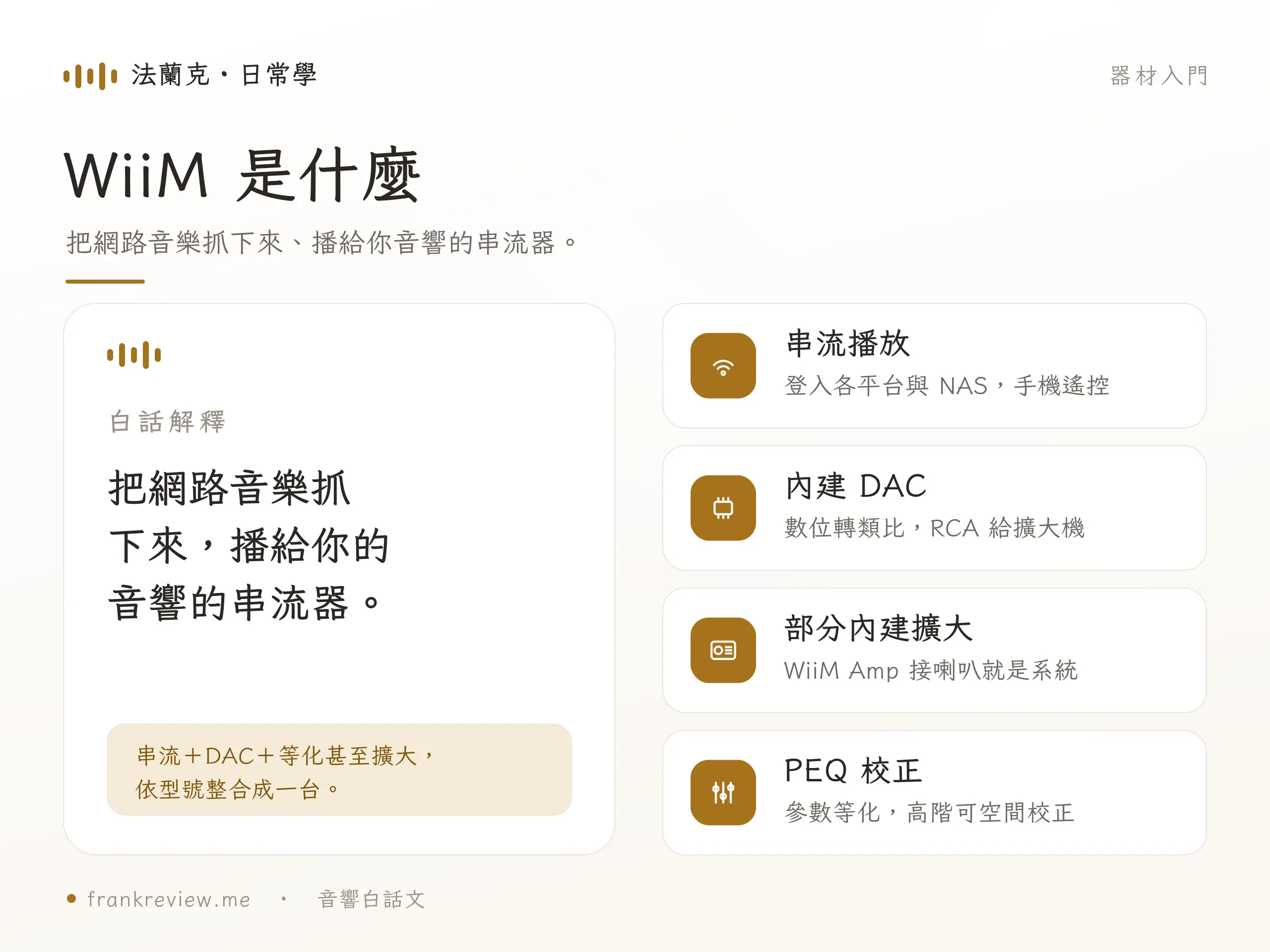 WiiM 串流播放概念示意