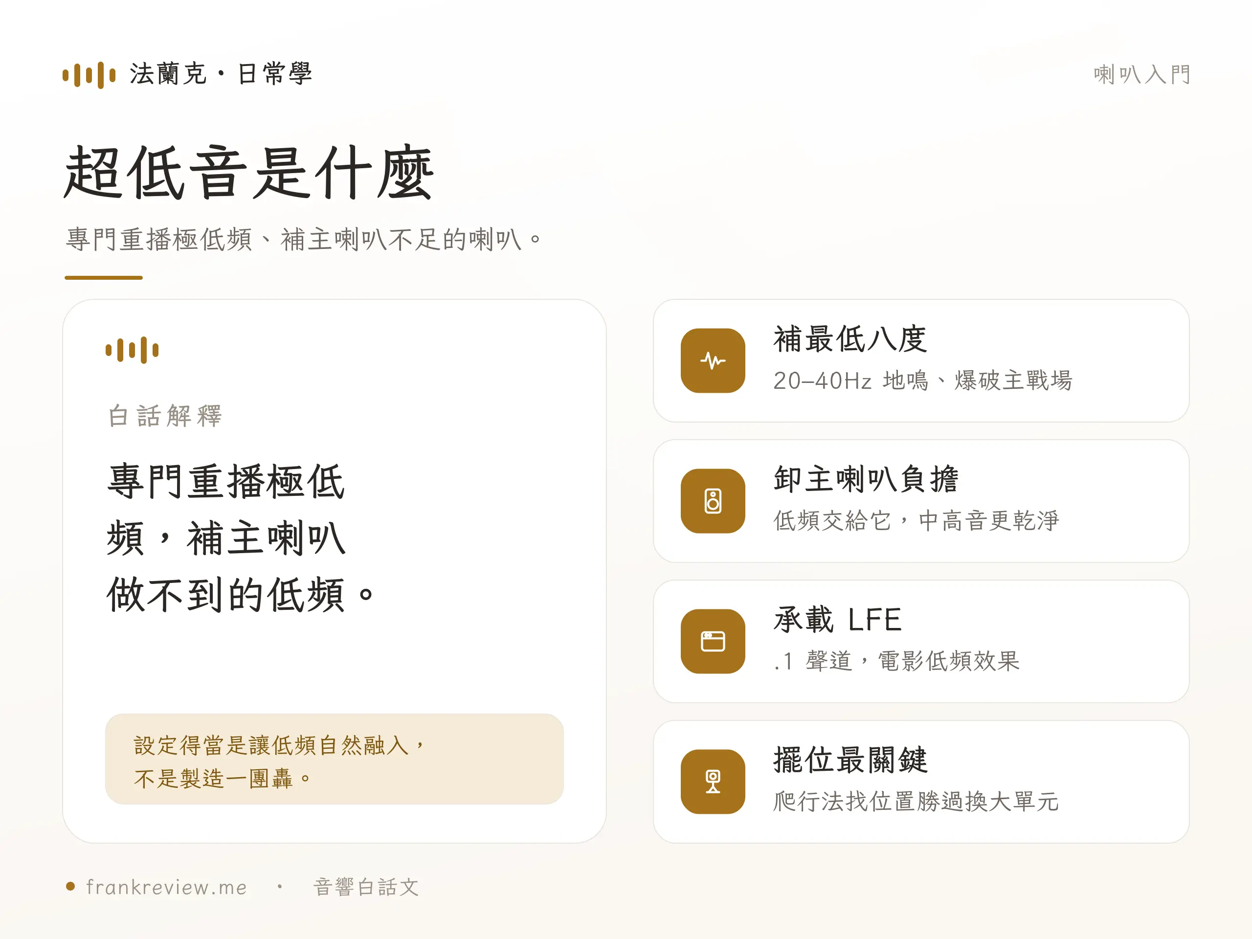 超低音概念示意