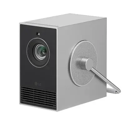 LG CineBeam Q HU710PB 銀色 4K 智慧投影機與旋轉把手
