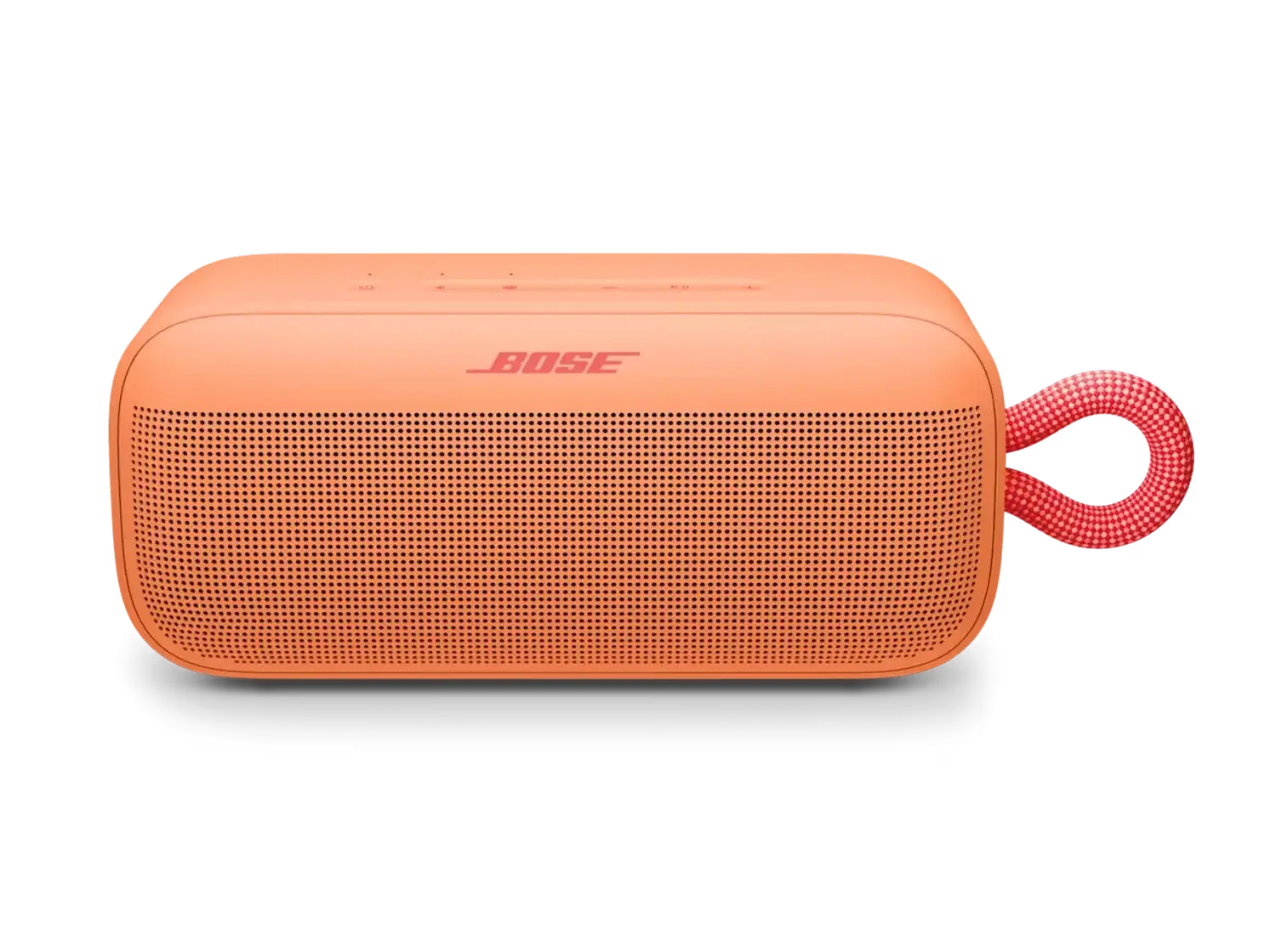 蜜桃色 Bose SoundLink Plus 可攜式藍牙喇叭與側邊提繩