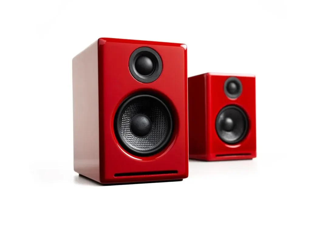 Audioengine A2+ Next Gen 紅色桌面主動式喇叭官方產品圖