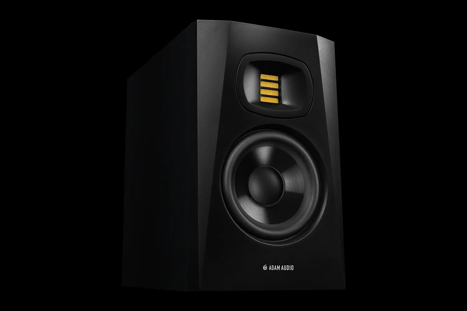 黑色 ADAM Audio T5V 主動式監聽喇叭正面